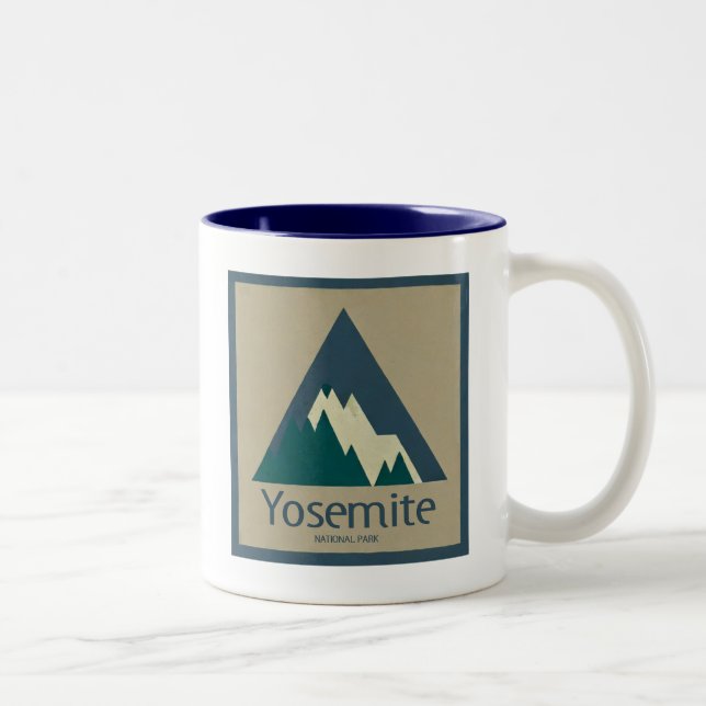 Tasse 2 Couleurs Parc national Yosemite Rustique (Droit)