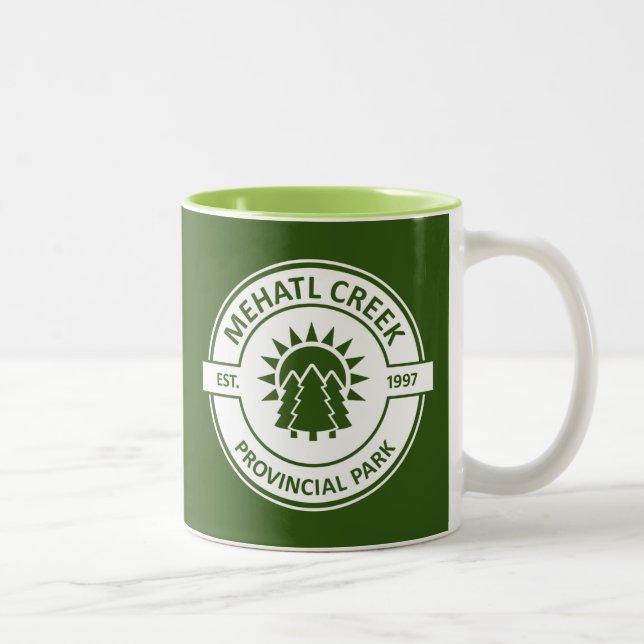 Tasse 2 Couleurs Parc provincial de Mehatl Creek Sun Trees (Droit)