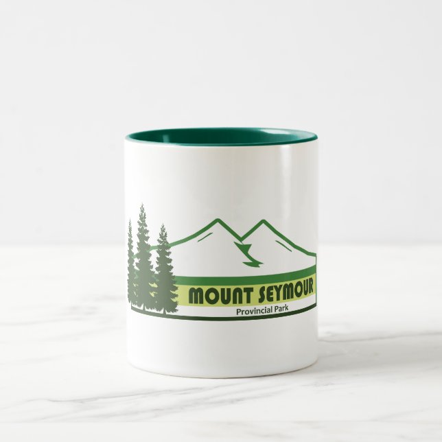 Tasse 2 Couleurs Parc provincial de Mount Seymour Green Stripes (Centre)