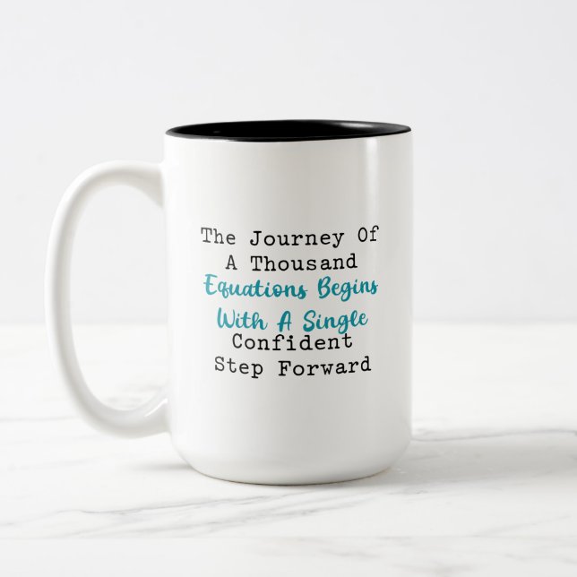 Tasse 2 Couleurs Parcours Mille Équations Pas Confiant Mathématique (Gauche)
