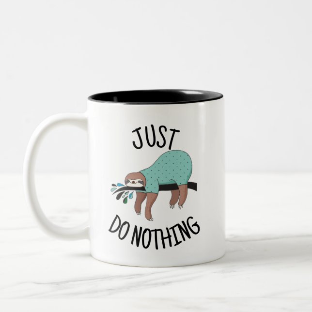 Tasse 2 Couleurs Paresseux Ne Fais Rien (Gauche)