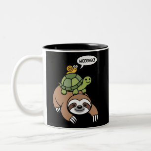 Tasse 2 Couleurs Paresseux Tortue Escargot Animal à dos Animaux en