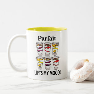 Tasse 2 Couleurs Parfait de yaourt froid dessert sucré aux fruits