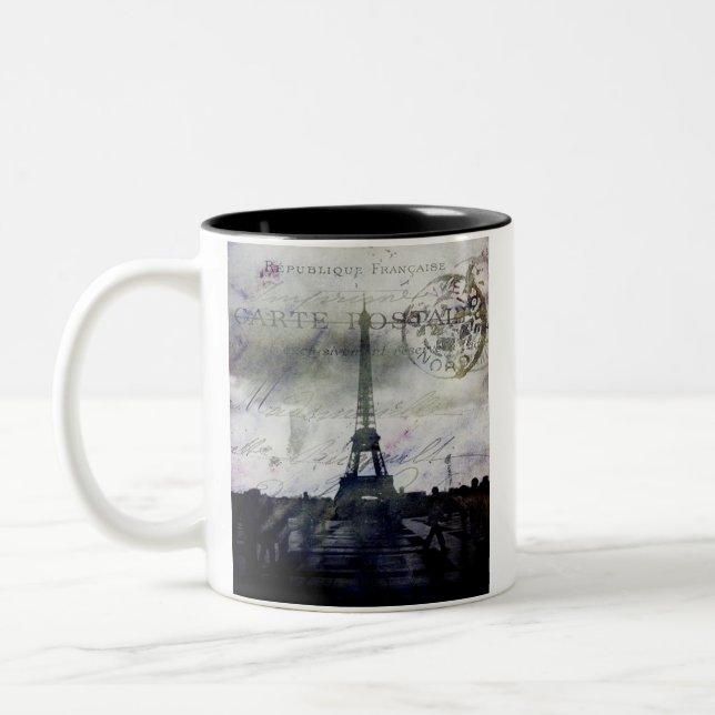 Tasse 2 Couleurs Paris texturisé en lavande (Gauche)