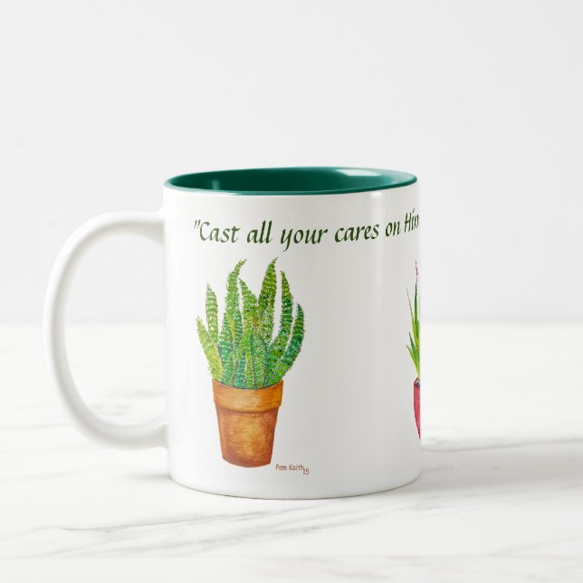 Tasse 2 Couleurs Parler Jésus Succulents (Gauche)