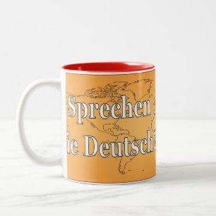 Tasse 2 Couleurs Parles-tu allemand ? en allemand. Indicateur wf