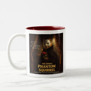 Tasse 2 Couleurs Parodie de l'Opéra Fantôme Écureuil