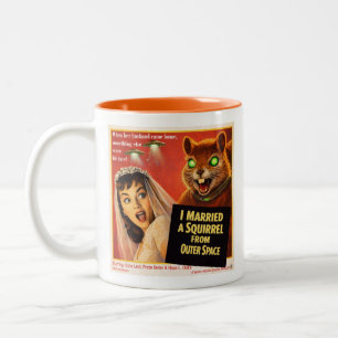 Tasse 2 Couleurs Parodie d'écureuil de l'espace extra-atmosphérique