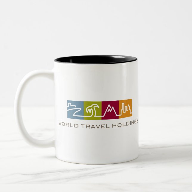 Tasse 2 Couleurs Participations de voyage du monde (Gauche)
