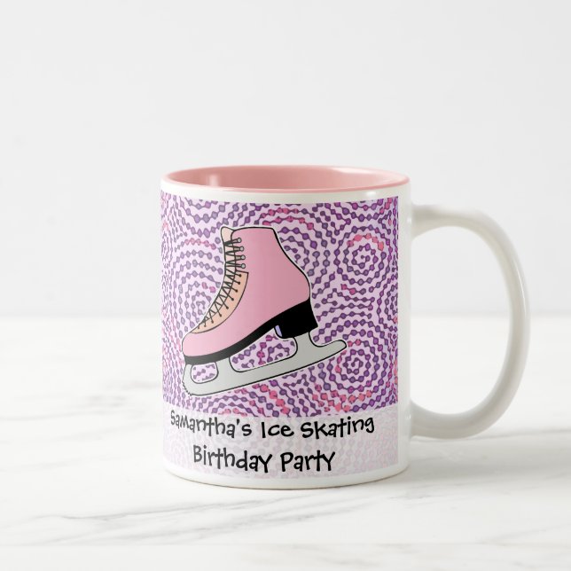 Tasse 2 Couleurs Partie de patinage de glace, patin rose (Droit)