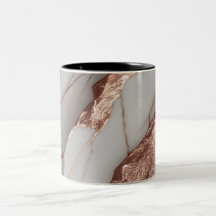 Tasse 2 Couleurs Parties scintillant tendance en cuivre marbre