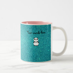 Tasse 2 Couleurs Parties scintillantes mignonnes de turquoise de