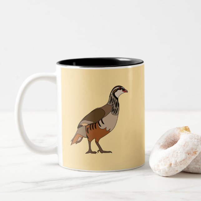 Tasse 2 Couleurs Partridge Bird (Avec donut)