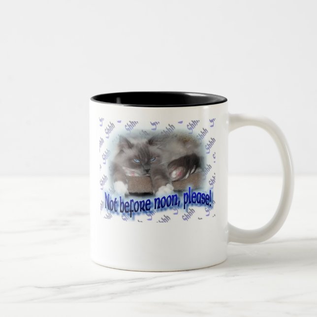 Tasse 2 Couleurs Pas avant midi ! (Droit)