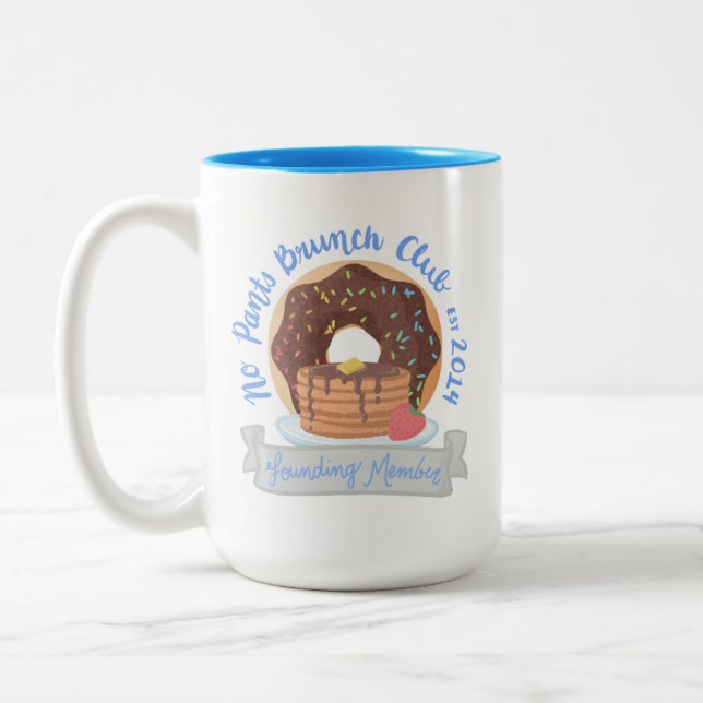 Tasse 2 Couleurs Pas de brunch de pantalon (Gauche)