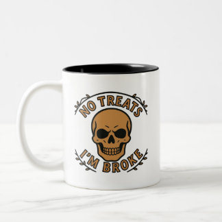 Tasse 2 Couleurs Pas de friandises, je suis fauché Sarcastic Skull