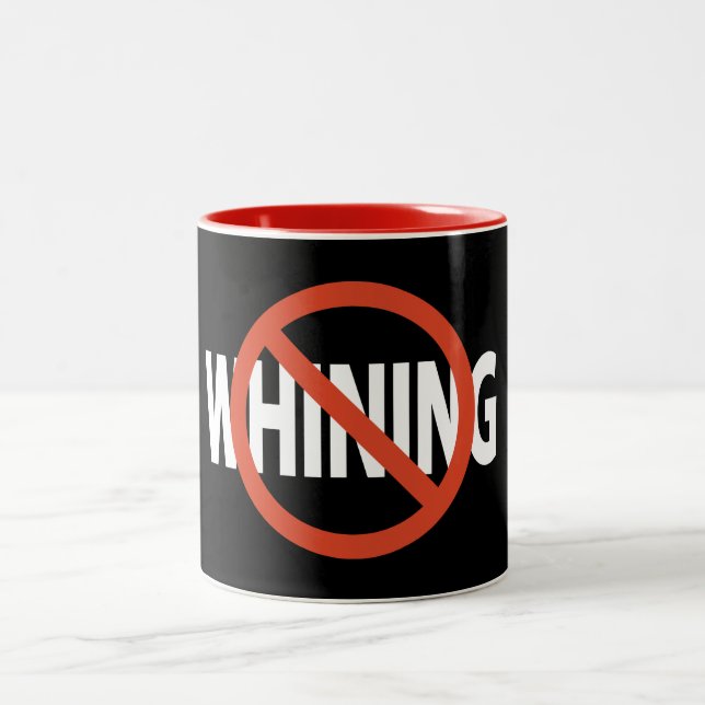 Tasse 2 Couleurs Pas de texte blanc en blanc noir Lg Gfx (Centre)