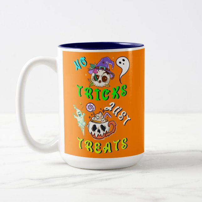 Tasse 2 Couleurs Pas De Trucs Il Suffit De Traiter (Gauche)