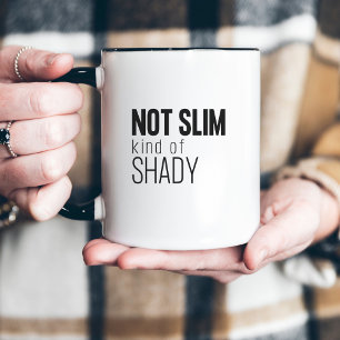 Tasse 2 Couleurs Pas mince, sorte de blague ombrageuse minimale et 