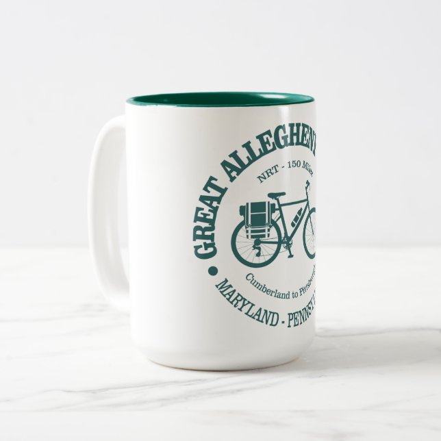 Tasse 2 Couleurs Passage du Grand Allegheny (cyclisme) (Devant gauche)