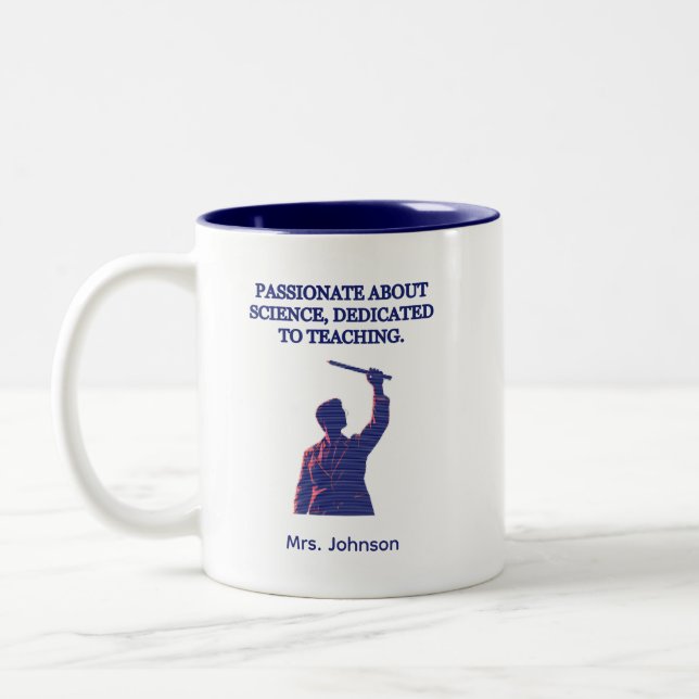 Tasse 2 Couleurs Passionné de science, dédié à l'enseignement (Gauche)