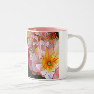 Tasse 2 Couleurs Pastel Cornelia Rose aquarelle peinture