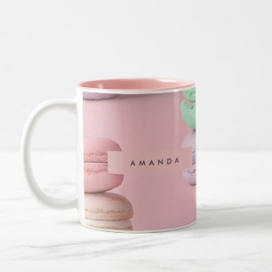 Tasse 2 Couleurs Pastel Personnalisé Rainbow Macaron Délice