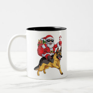 Tasse 2 Couleurs Pasteur allemand Noël Père Noël