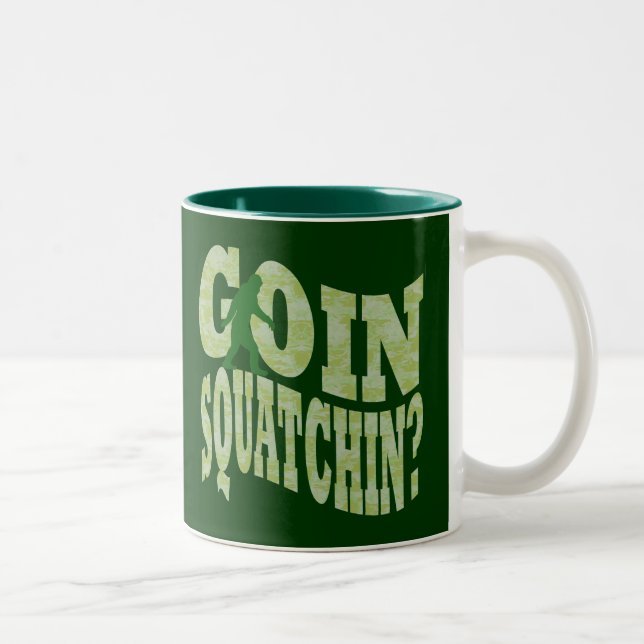 Tasse 2 Couleurs Patchine ? texte & camo vert (Droit)