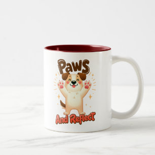 Tasse 2 Couleurs Pâtes Et Refléter Le Chien Mignonne