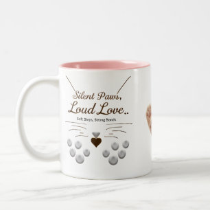 Tasse 2 Couleurs Pâtes Silencieuses, Amour Loud - Chat Or Luxe