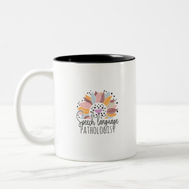 Tasse 2 Couleurs Pathologiste du discours du tournesol mou (Gauche)