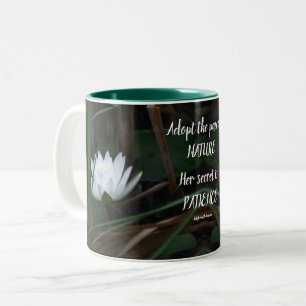 Tasse 2 Couleurs Patience Emerson Citation Inspirationnelle Lotus
