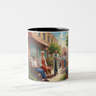 Tasse 2 Couleurs Patient d'abord : Votre rappel quotidien de soins
