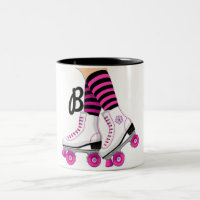 Patin à roulettes rose et noir
