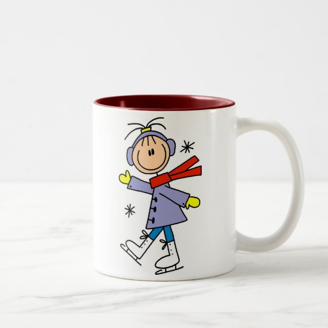 Tasse 2 Couleurs Patinage de glace d'hiver (Droit)
