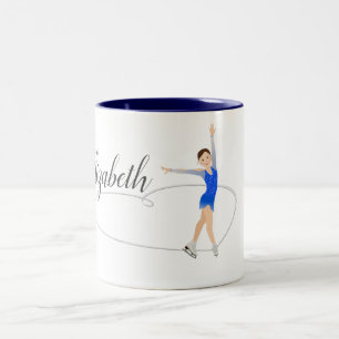 Tasse 2 Couleurs Patineur artistique de brune personnalisé