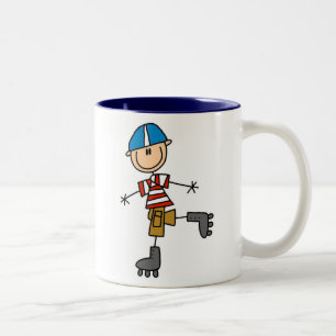 Tasse 2 Couleurs Patineuse à roulette en bonhomme allumette