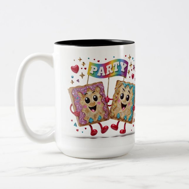Tasse 2 Couleurs Pâtisseries Toaster Party Time (Gauche)