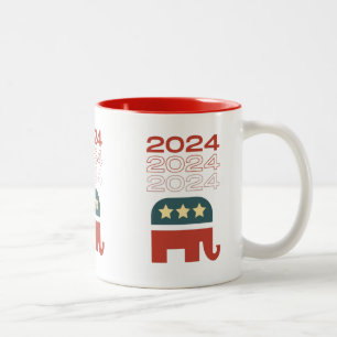 Tasse 2 Couleurs patriote républicain conservateur américain de 202