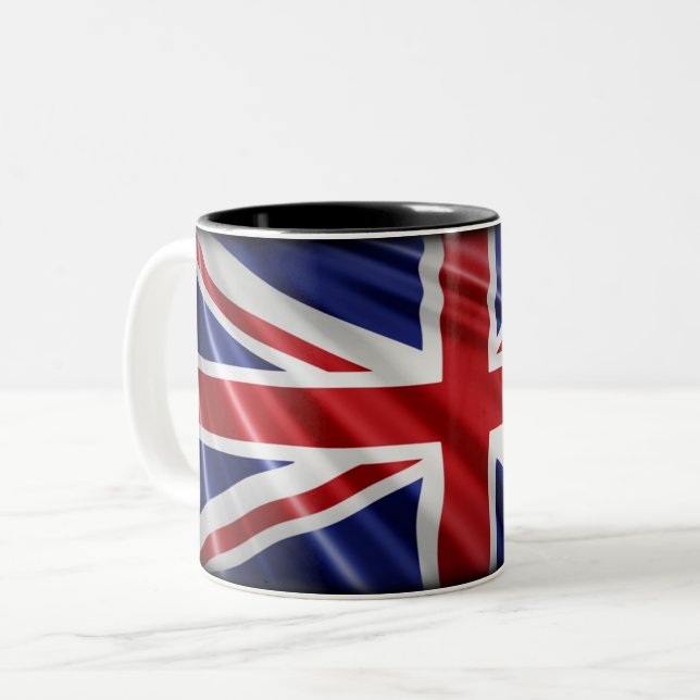 Tasse 2 Couleurs Patriotique, Union Jack, Union Flag, British Flag (Devant gauche)