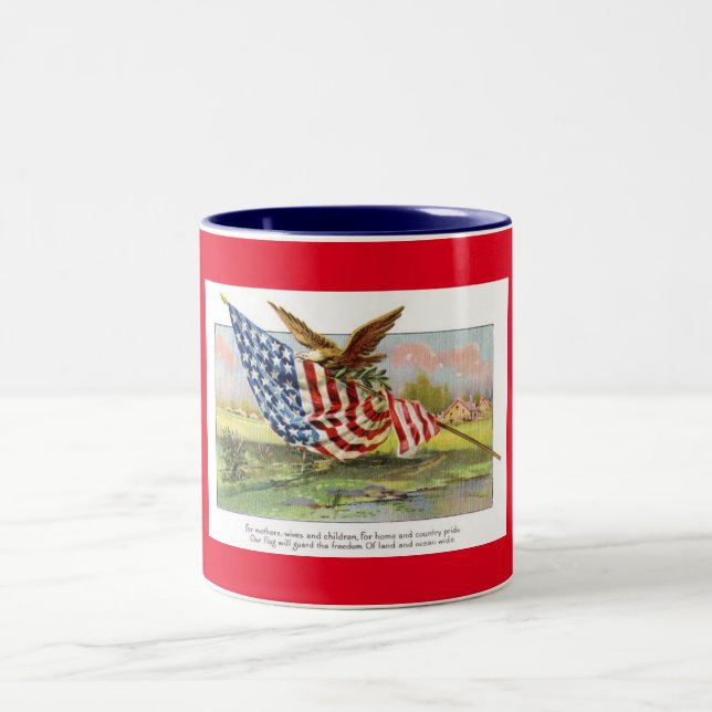 Tasse 2 Couleurs Patriotique vintage (Centre)