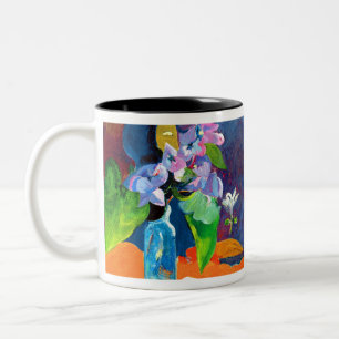 Tasse 2 Couleurs Paul Gauguin, la vie morte avec les fleurs et l'Id