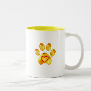 Tasse 2 Couleurs Paw or mignonne