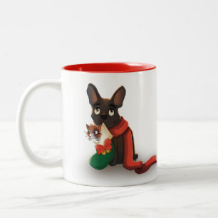 Tasse 2 Couleurs Pax et Huey Christmas Stocking