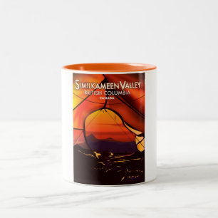 Tasse 2 Couleurs Pays de Similkameen, affiche de voyage vintage Can