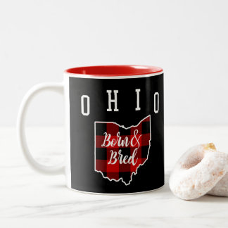 Tasse 2 Couleurs Pays rouge soutenu et multiplié de l'Ohio de ville