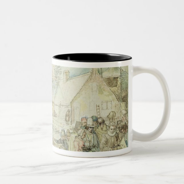 Tasse 2 Couleurs Paysage avec les diseurs de bonne aventure gitans (Droit)