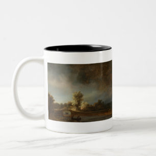 Tasse 2 Couleurs Paysage avec un pont de pierre - Rembrandt - c1638