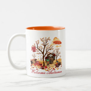 Tasse 2 Couleurs Paysage bienvenu d'automne d'automne